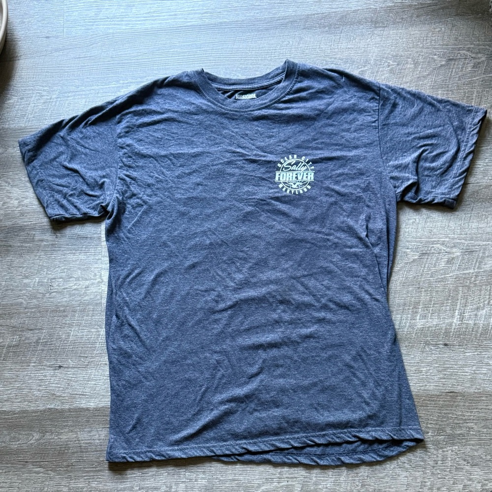 Casual Navy Graphic Tee for Men